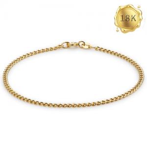 20CM AU750 CURB CHAIN 18KT SOLID GOLD BRACELET