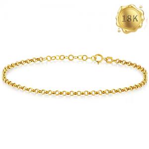 18CM AU750 ROLO CHAIN 18KT SOLID GOLD BRACELET