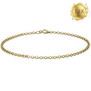 22CM AU750 ROLO CHAIN 18KT SOLID GOLD BRACELET