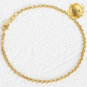 18CM 1.6G AU750 ROLO CHAIN 18KT SOLID GOLD BRACELET
