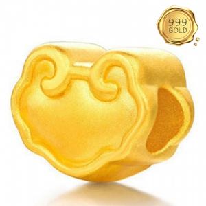AWESOME ! 999 PURE GOLD GOLD LUCKY CLOUDS 24KT SOLID GOLD CHARM
