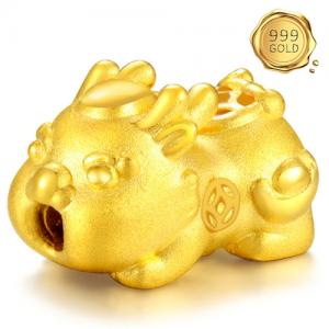 AWESOME ! 999 PURE GOLD GOOD LUCK PIXIU 24KT SOLID GOLD CHARM