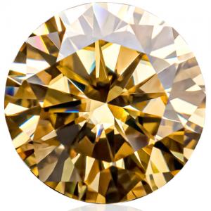 (CERTIFICATE REPORT) 5.00 CT FANCY YELLOW DIAMOND MOISSANITE (VVS) HEART & ARROWS CUT LOOSE