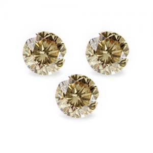 IMMACULATE ! 0.50 CT CHOCOLATE DIAMOND ROUND CUT LOOSE LOT (3 PC)