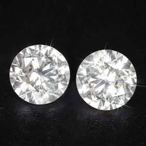 MAGNIFICENT ! 3.3MM GENUINE DIAMOND BRILLIANT CUT LOOSE LOT (2 PC)