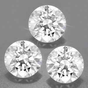 PRICELESS ! 0.60 CT GENUINE DIAMOND BRILLIANT CUT LOOSE LOT (3 PC)