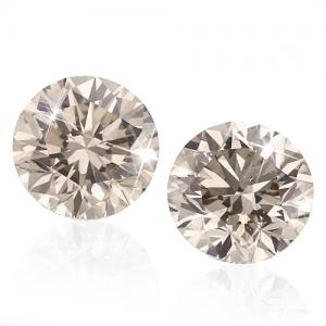 BRILLIANT ! 0.22 CT SPARKLING CHOCOLATE DIAMOND BRILLIANT CUT LOOSE LOT (2 PC)