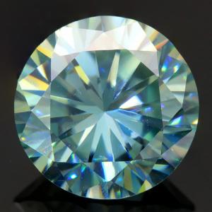 (CERTIFICATE REPORT) 1.50 CTW FANCY BLUE DIAMOND MOISSANITE (VVS) HEART & ARROWS CUT LOOSE