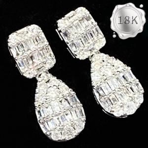 LUXURY COLLECTION ! 0.64 CT GENUINE DIAMOND 18KT SOLID GOLD EARRINGS