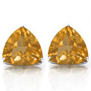 ADORABLE ! 4/5 CT CITRINE 925 STERLING SILVER EARRINGS STUD