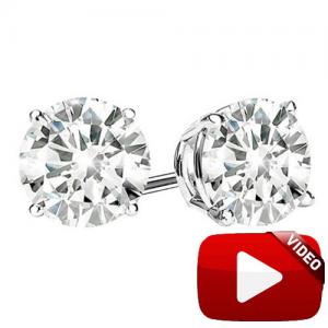 LIMITED ITEM ! 1.54 CARAT GENUINE DIAMOND 10KT SOLID GOLD EARRINGS STUD