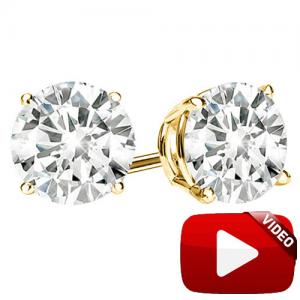 LIMITED ITEM ! 1.52 CARAT GENUINE DIAMOND 10KT SOLID GOLD EARRINGS STUD