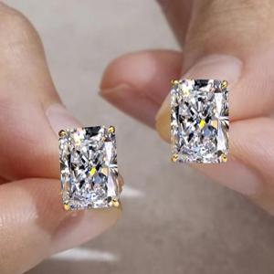 LUXURY COLLECTION ! 0.50 CT LAB-GROWN DIAMOND (D-F/VS) 10KT SOLID GOLD EARRINGS STUD