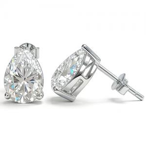 NEW! 4.00 CT CREATED WHITE SAPPHIRE 925 STERLING SILVER EARRINGS