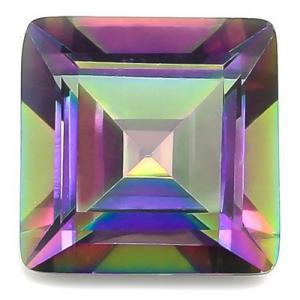 GLAMOROUS ! 4.34 CT MYSTIC GEMSTONE MAGICAL RAINBOW SQUARE CUT LOOSE GEMSTONE