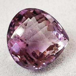 GLAMOROUS ! 3.83 CT AMETHYST VIVID PURPLE HEART CUT LOOSE GEMSTONE