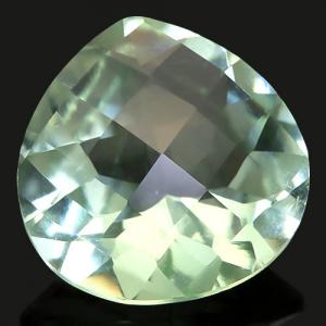 ADORABLE ! 5.44 CT GREEN AMETHYST LIGHT GREEN TEA HEART CUT LOOSE GEMSTONE