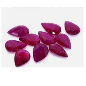 PRETTY ! 3.00 CARAT GENUINE RUBY PEAR CUT LOT