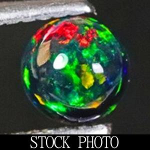 TOP GRADE BEAUTIFULLY FIERY & COLOURFUL! RARE 6MM ROUND SHAPE GENUINE ETHIOPIAN BLACK OPAL NATURAL LOOSE GEMSTONE