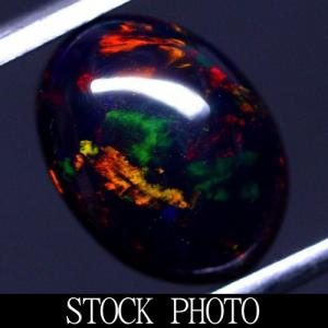 TOP GRADE EYE CLEAN ! RARE 8X10MM ETHIOPIAN BLACK OPAL NATURAL LOOSE GEMSTONE