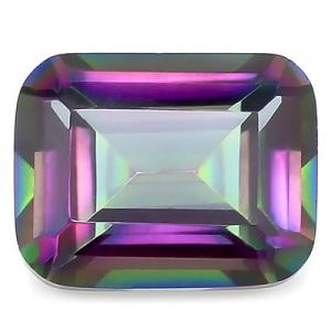 BEAUTIFUL ! 2.53 CT MYSTIC GEMSTONE MAGICAL RAINBOW EMERALD CUT LOOSE GEMSTONE