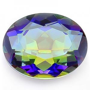 PRETTY ! 2.56 CT BLUE MYSTIC GEMSTONE MAGICAL BLUE RAINBOW OVAL CUT LOOSE GEMSTONE