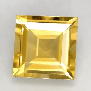 MARVELOUS ! 2.90 CT CITRINE CANARY YELLOW SQUARE CUT GEMSTONE LOOSE