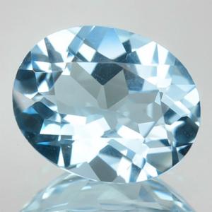FOXY ! 5.28 CT BABY SWISS BLUE TOPAZ OVAL CUT LOOSE GEMSTONE