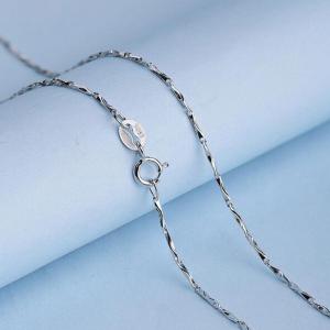 IDEAL ! 18 INCHES 1MM STERLING SILVER ITALIAN INGOTS CHAIN 925 STERLING SILVER NECKLACE