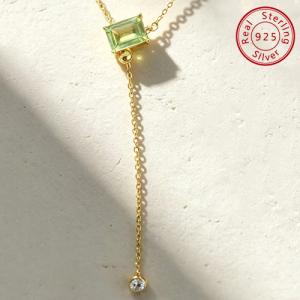 LOVELY !  CT PERIDOT 925 STERLING SILVER NECKLACE