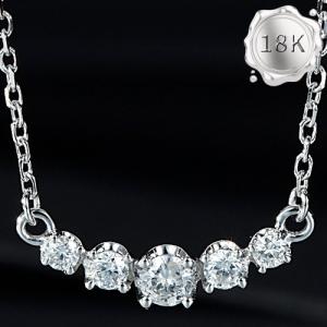 LUXURY COLLECTION ! 0.23 CT GENUINE DIAMOND 18KT SOLID GOLD NECKLACE