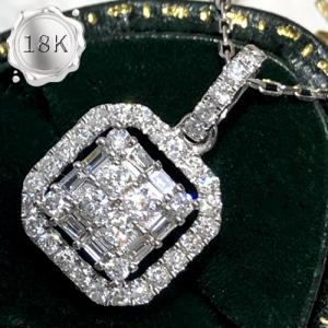 LUXURY COLLECTION ! 0.50 CT GENUINE DIAMOND 18KT SOLID GOLD NECKLACE