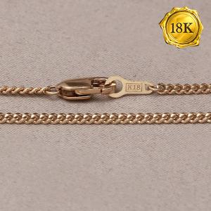 20 INCHES 50CM 3.7G AU750 CURB CHAIN 18KT SOLID GOLD NECKLACE