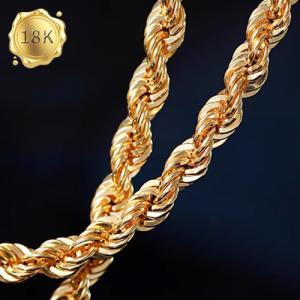 55CM 3.3G AU750 ROPE CHAIN 18KT SOLID GOLD NECKLACE