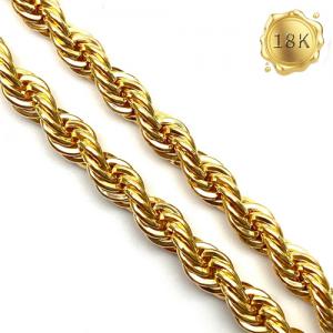 60CM 7.8G AU750 ROPE CHAIN 18KT SOLID GOLD NECKLACE