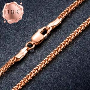 EXCLUSIVE ! 45CM 18 INCHES AU750 WHEAT CHAIN 18KT SOLID GOLD NECKLACE