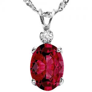 VS CLARITY ! 1/2 CT EUROPEAN RUBY & DIAMOND 10KT SOLID GOLD PENDANT