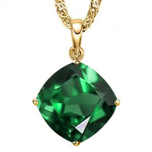 VS CLARITY ! 4/5 CT EUROPERAN EMERALD 10KT SOLID GOLD PENDANT