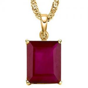 VS CLARITY ! 4/5 CT EUROPERAN RUBY 10KT SOLID GOLD PENDANT