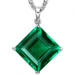 VS CLARITY ! 3.45 CT EUROPEAN EMERALD 10KT SOLID GOLD PENDANT