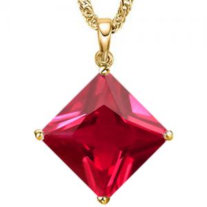 VS CLARITY ! 3.45 CT EUROPEAN RUBY 10KT SOLID GOLD PENDANT