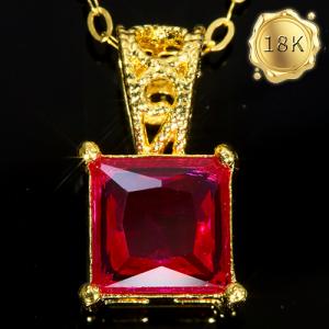 LIMITED ITEM ! 2/3 CT EUROPERAN RUBY 18KT SOLID GOLD PENDANT
