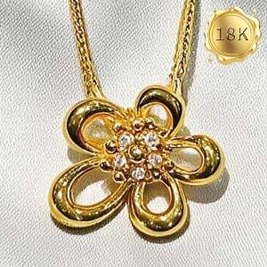 NEW! DIAMOND MOISSANITE 18KT SOLID GOLD FILLED PENDANT