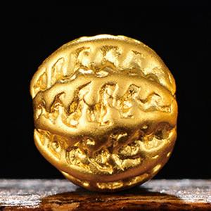 AWESOME ! WALNUT 24KT SOLID GOLD PENDANT