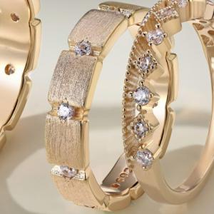 NEW! UNIQUE HAIRLINE FINISH 18K ROSE GOLD PLATED 925 STERLING SILVER RING