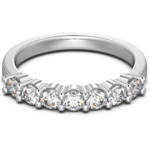 NEW! RING WITH CREATED WHITE SAPPHIRE 18K WHITE GOLD PLATED 925 STERLING SILVER RING