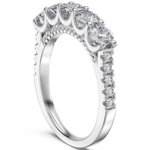 NEW! CREATED WHITE SAPPHIRE ENGAGEMENT 18K WHITE GOLD PLATED 925 STERLING SILVER RING