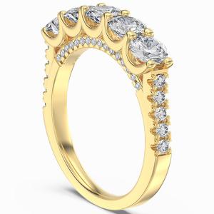 NEW! CREATED WHITE SAPPHIRE ENGAGEMENT 18K YELLOW GOLD PLATED 925 STERLING SILVER RING