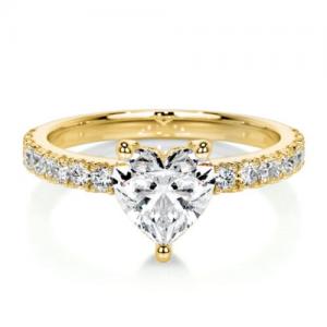 LUXURY COLLECTION ! 1.12 CT LAB GROWN DIAMOND SOLITAIRE 14KT SOLID GOLD ENGAGEMENT RING