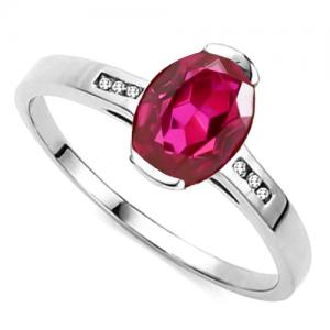 VS CLARITY ! 1.00 CT EUROPEAN RUBY & GENUINE DIAMOND 10KT SOLID GOLD RING